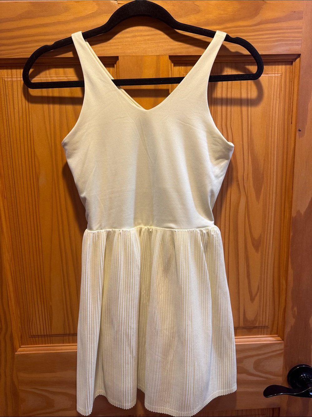 Pale yellow Sleeveless romper Dress